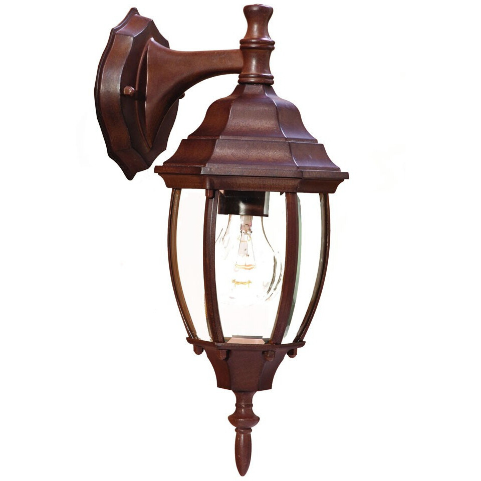Dark Brown Hanging Globe Lantern Wall Light