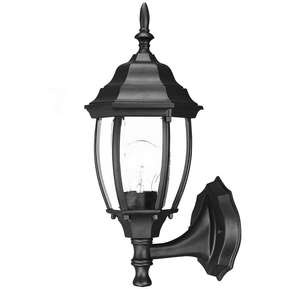 Matte Black Globe Lantern Wall Light
