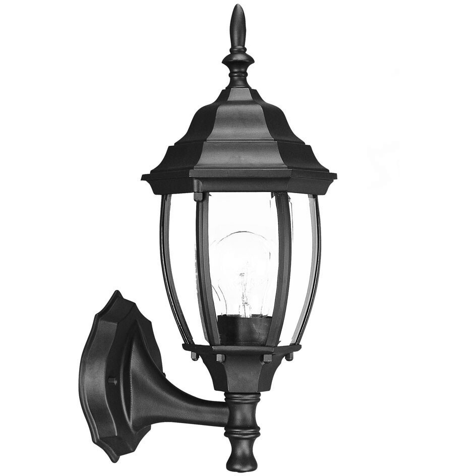 Matte Black Globe Lantern Wall Light