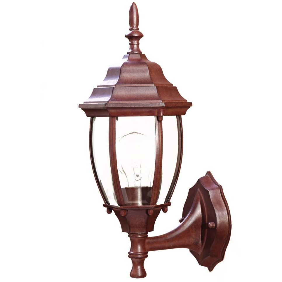 Dark Brown Globe Lantern Wall Light