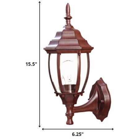 Dark Brown Globe Lantern Wall Light