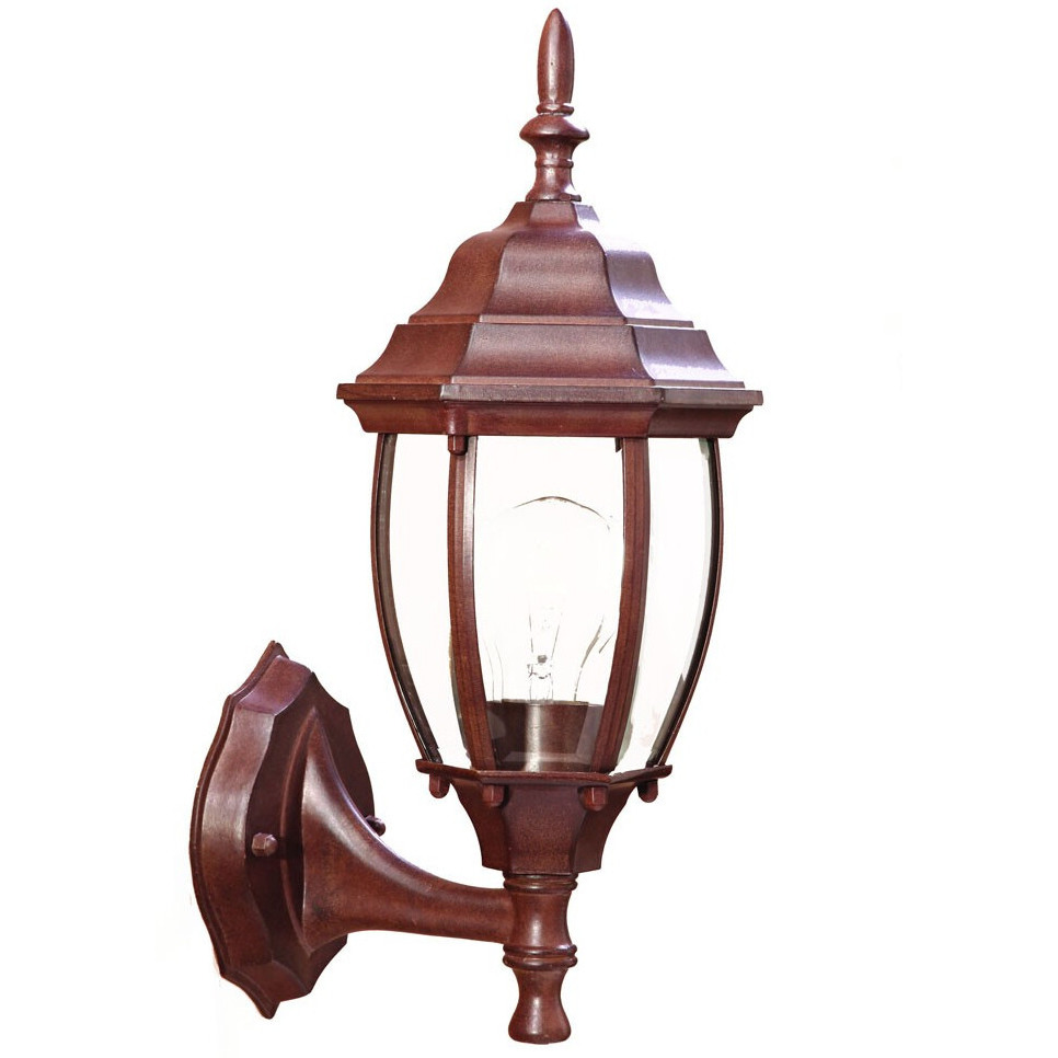 Dark Brown Globe Lantern Wall Light