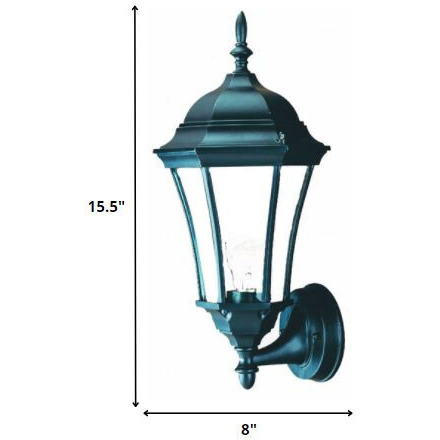 Matte Black Carousel Lantern Wall Light