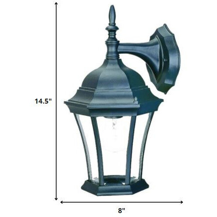 Matte Black Hanging Carousel Lantern Wall Light
