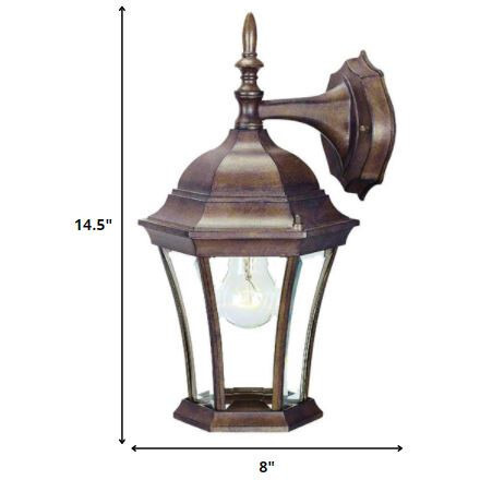 Dark Brown Hanging Carousel Lantern Wall Light