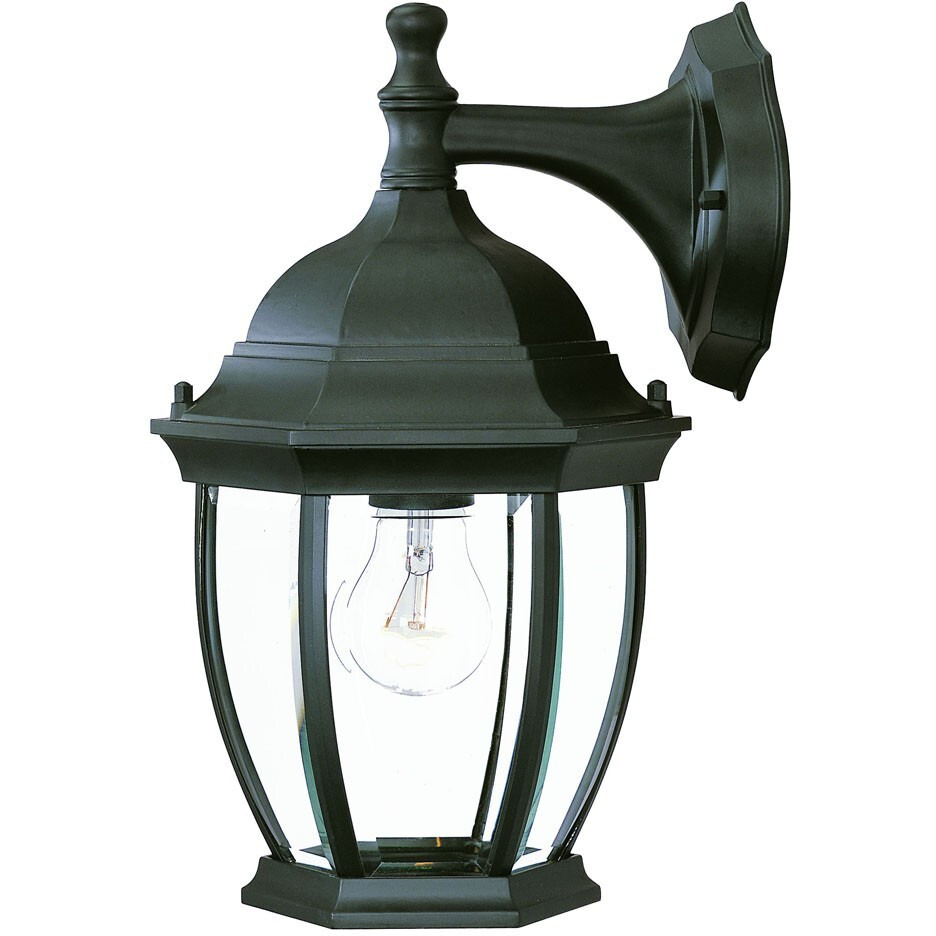Matte Black Wide Hanging Lantern Wall Light