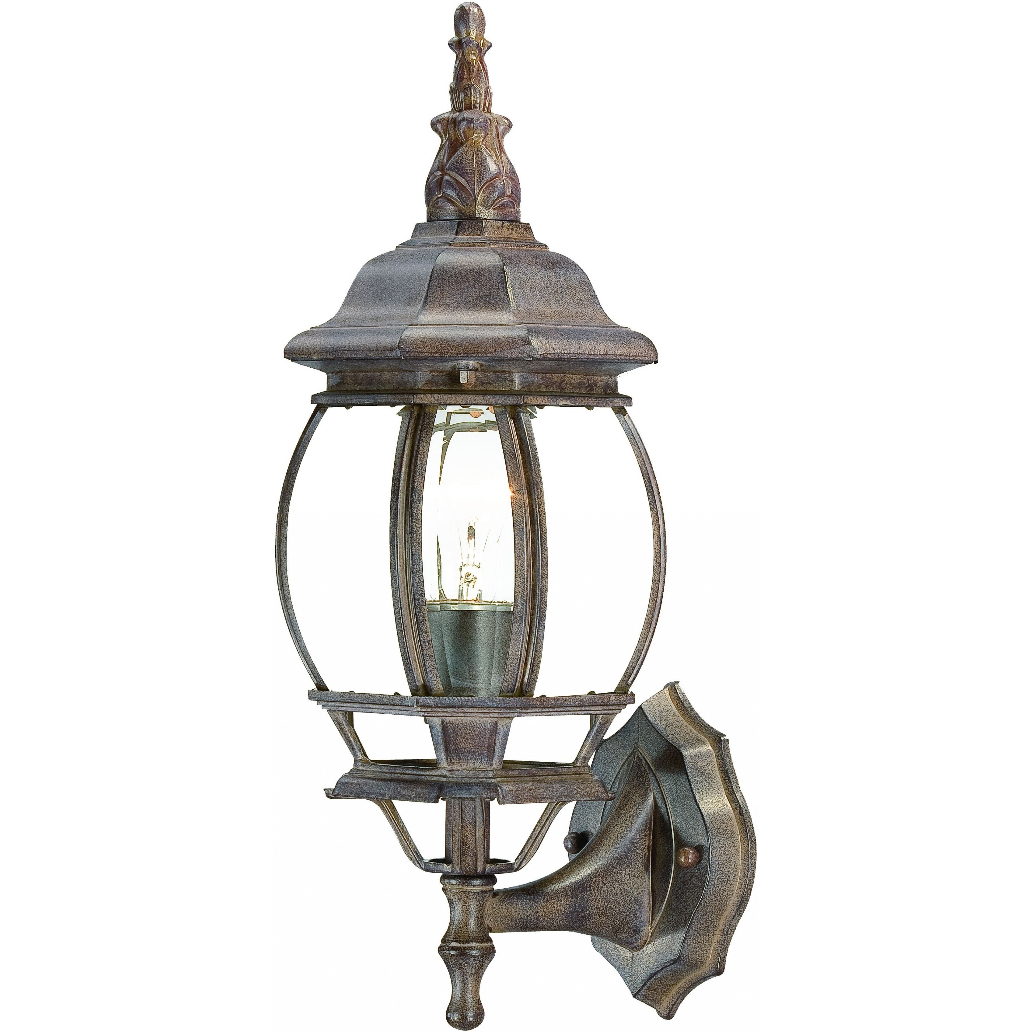 Dark Brown Glass Globe Wall Light