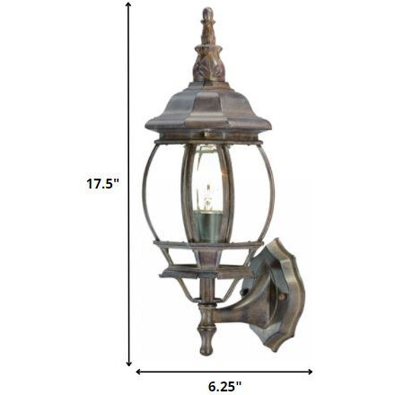 Dark Brown Glass Globe Wall Light