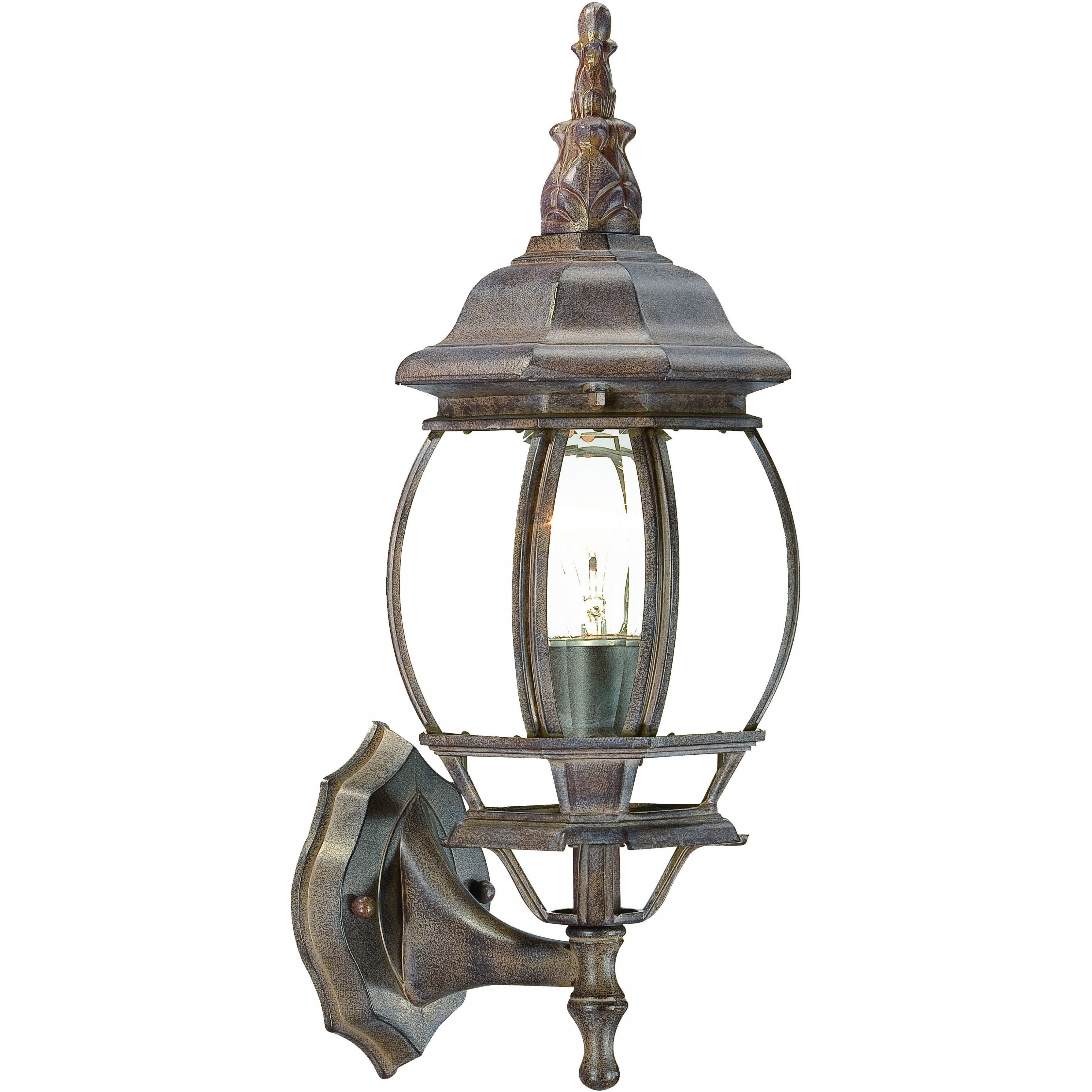 Dark Brown Glass Globe Wall Light