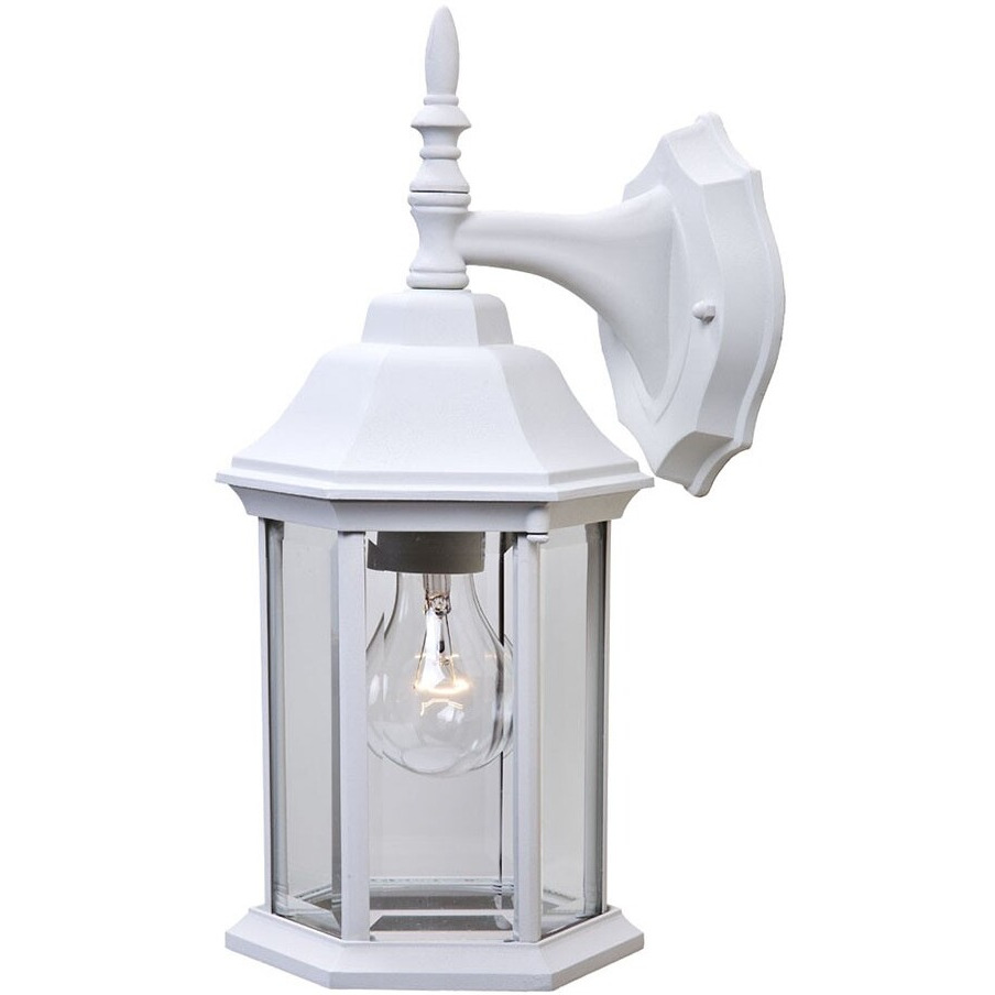 Xl White Clear Glass Swing Arm Wall Light