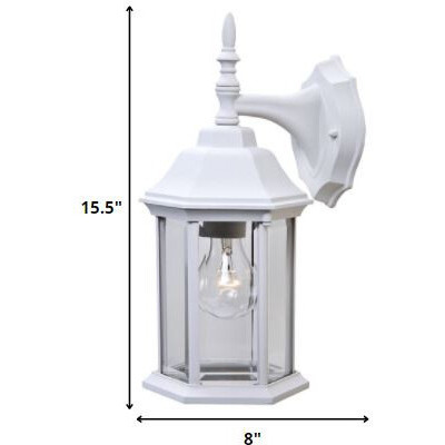 Xl White Clear Glass Swing Arm Wall Light