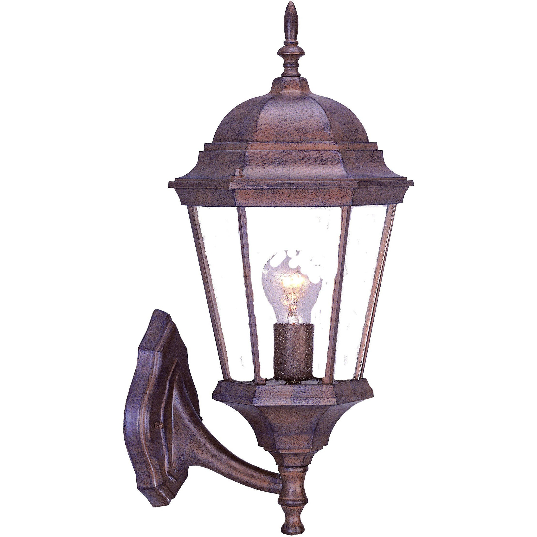 Dark Brown Swing Arm Lantern Wall Light