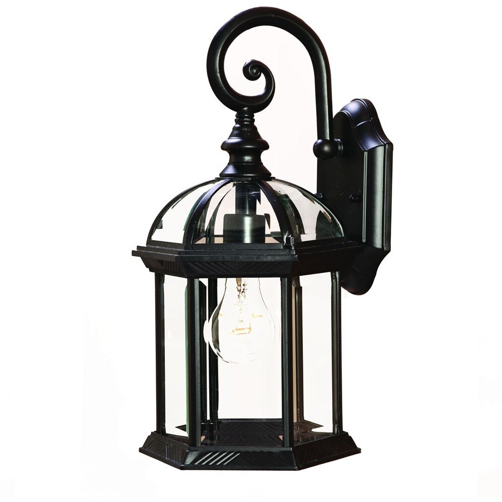 Matte Black Eastern Lantern Wall Light