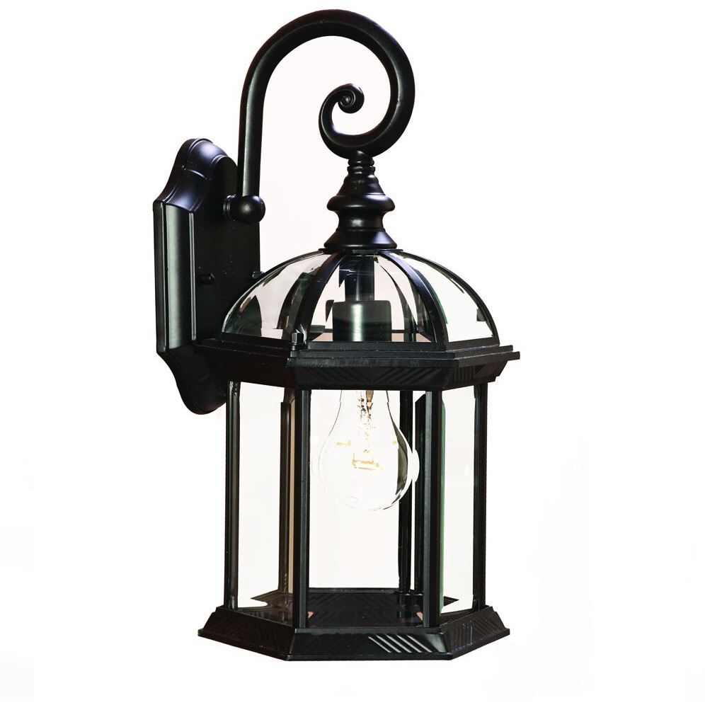 Matte Black Eastern Lantern Wall Light