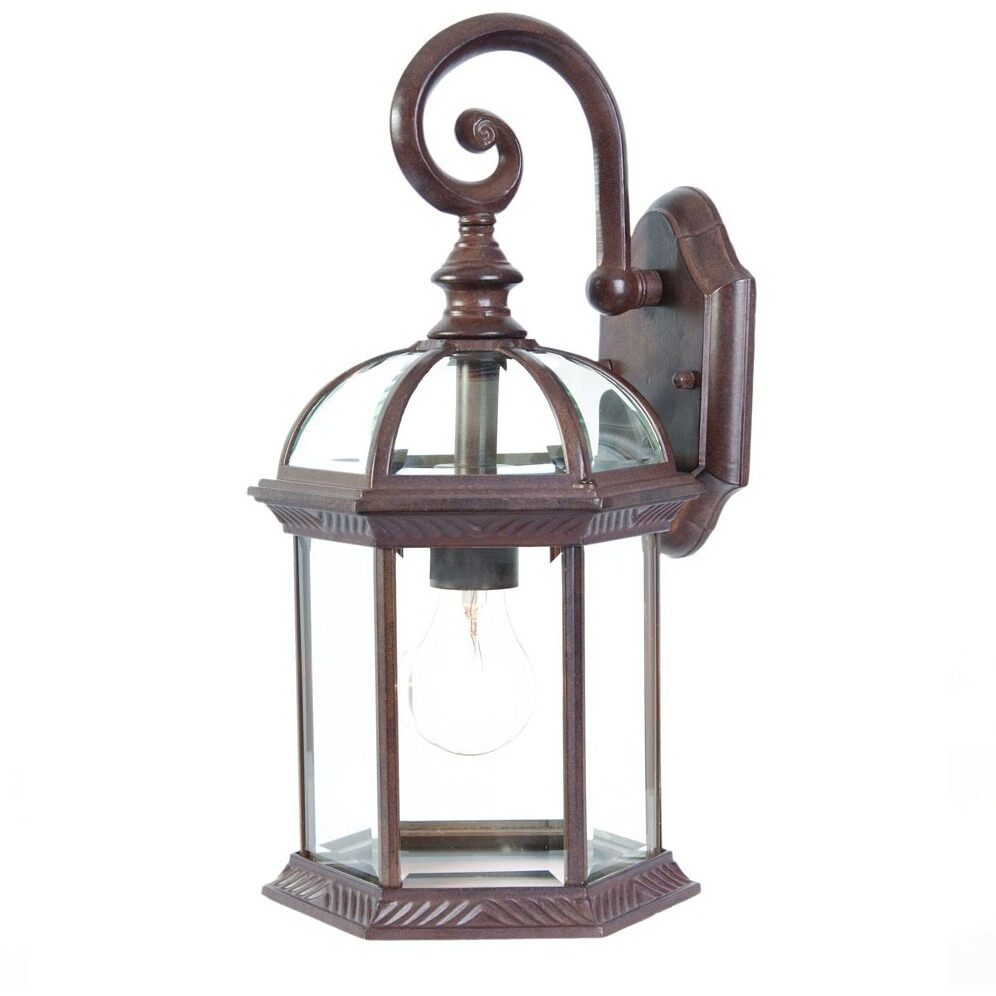 Dark Brown Eastern Lantern Wall Light