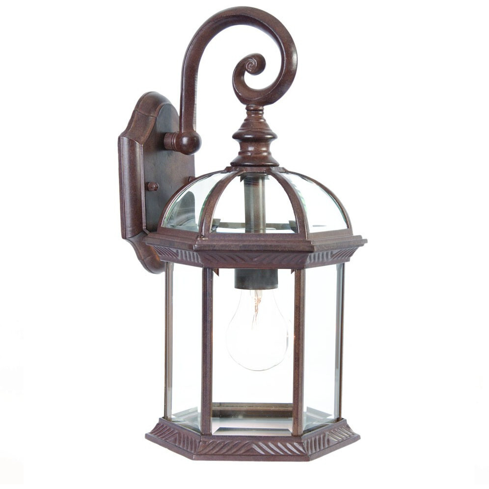 Dark Brown Eastern Lantern Wall Light