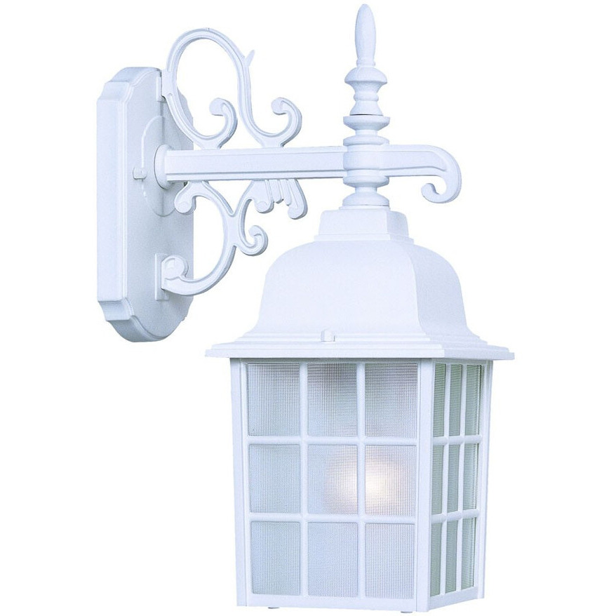 White Window Pane Lantern Wall Light