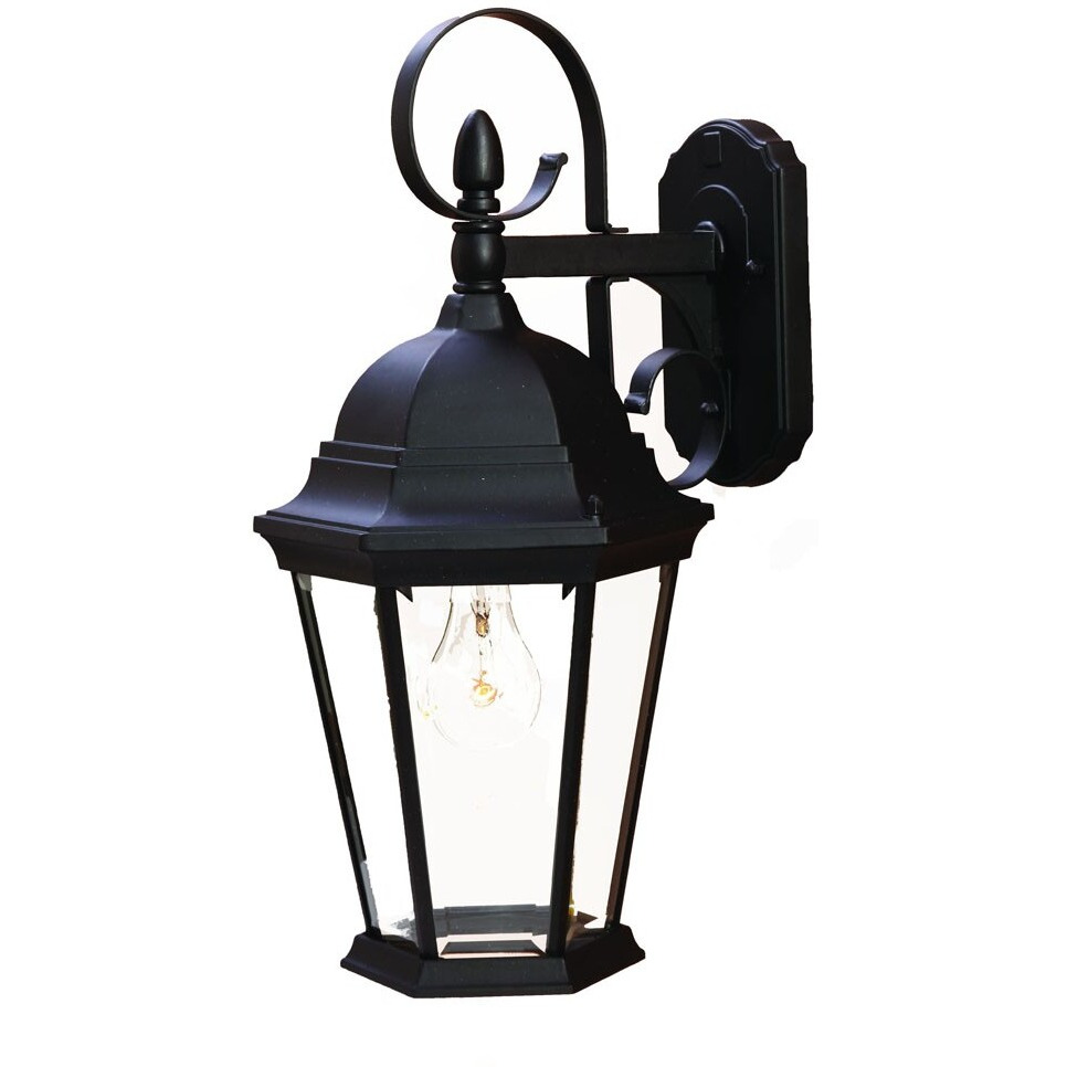 Xl Matte Black Swing Arm Hanging Lantern Wall Light