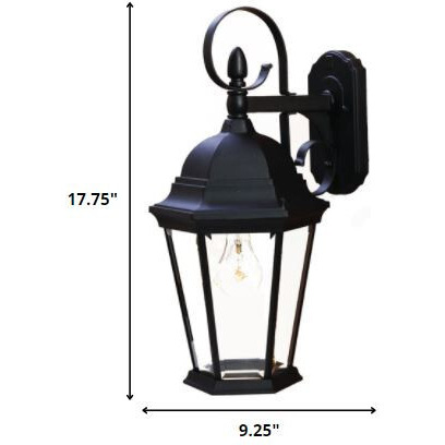 Xl Matte Black Swing Arm Hanging Lantern Wall Light