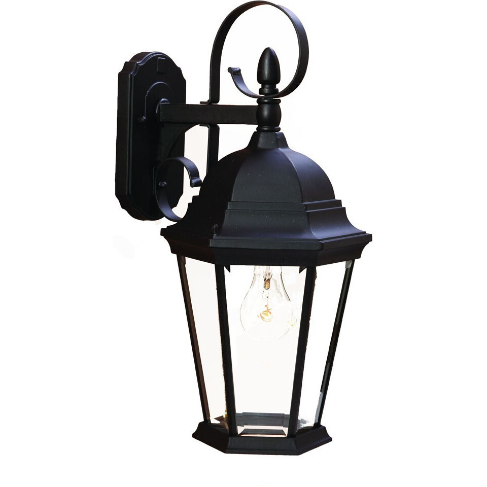 Xl Matte Black Swing Arm Hanging Lantern Wall Light