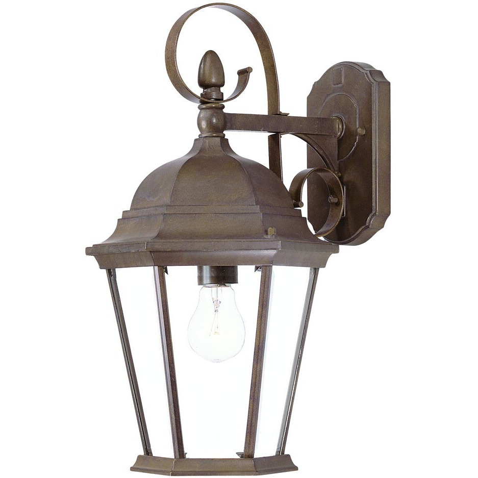 Xl Dark Brown Swing Arm Hanging Lantern Wall Light