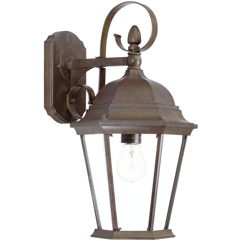 Xl Dark Brown Swing Arm Hanging Lantern Wall Light