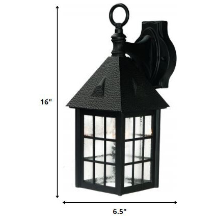 Matte Black House Shaped Wall Light