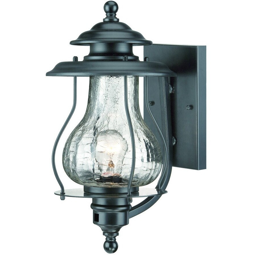 Matte Black Oil Lantern Wall Light