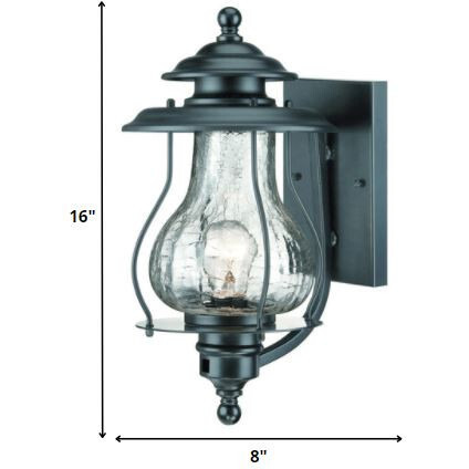 Matte Black Oil Lantern Wall Light