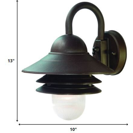 Antique Bronze Three Tier Lamp Shade Outdoor Wall Light