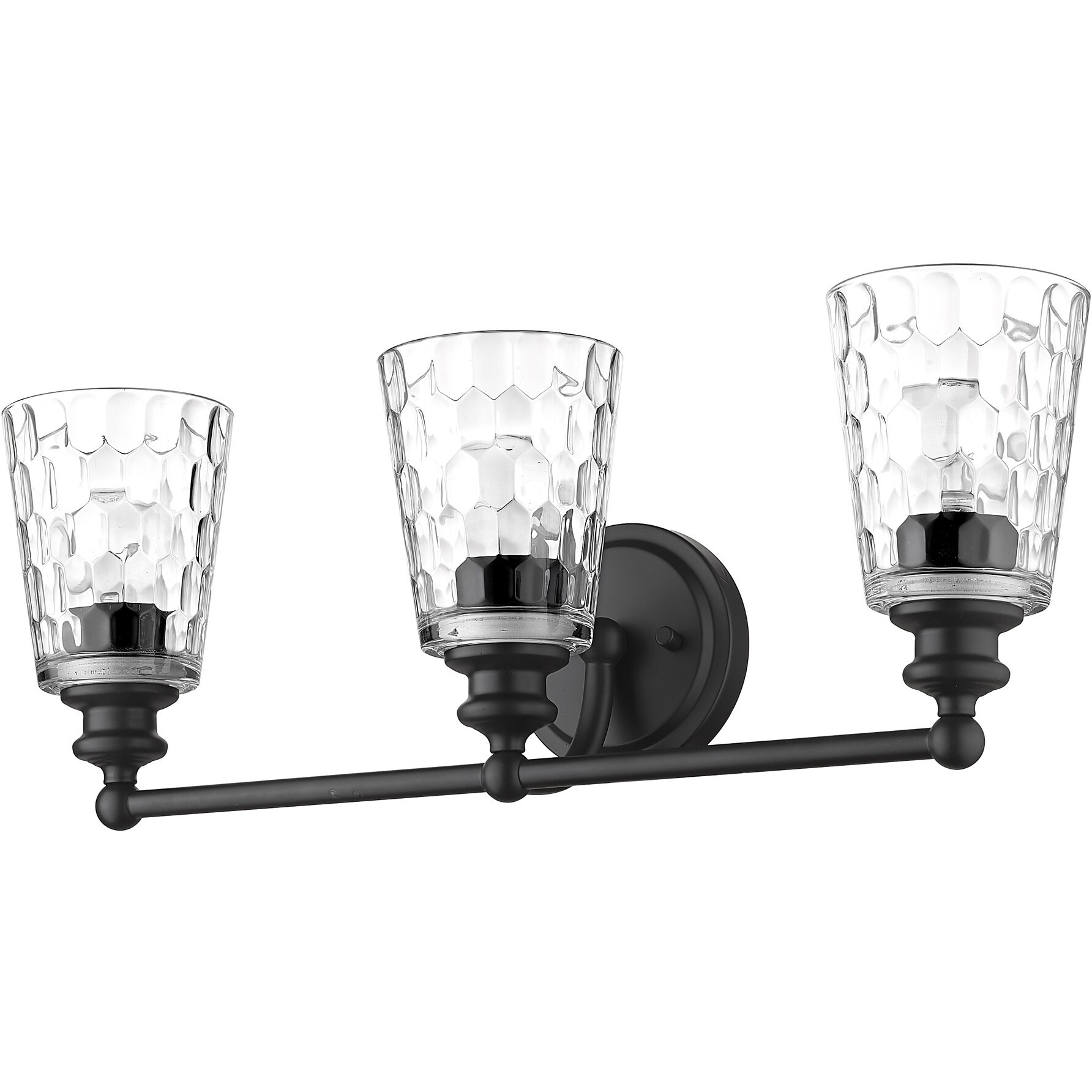Mae 3-Light Matte Black Vanity