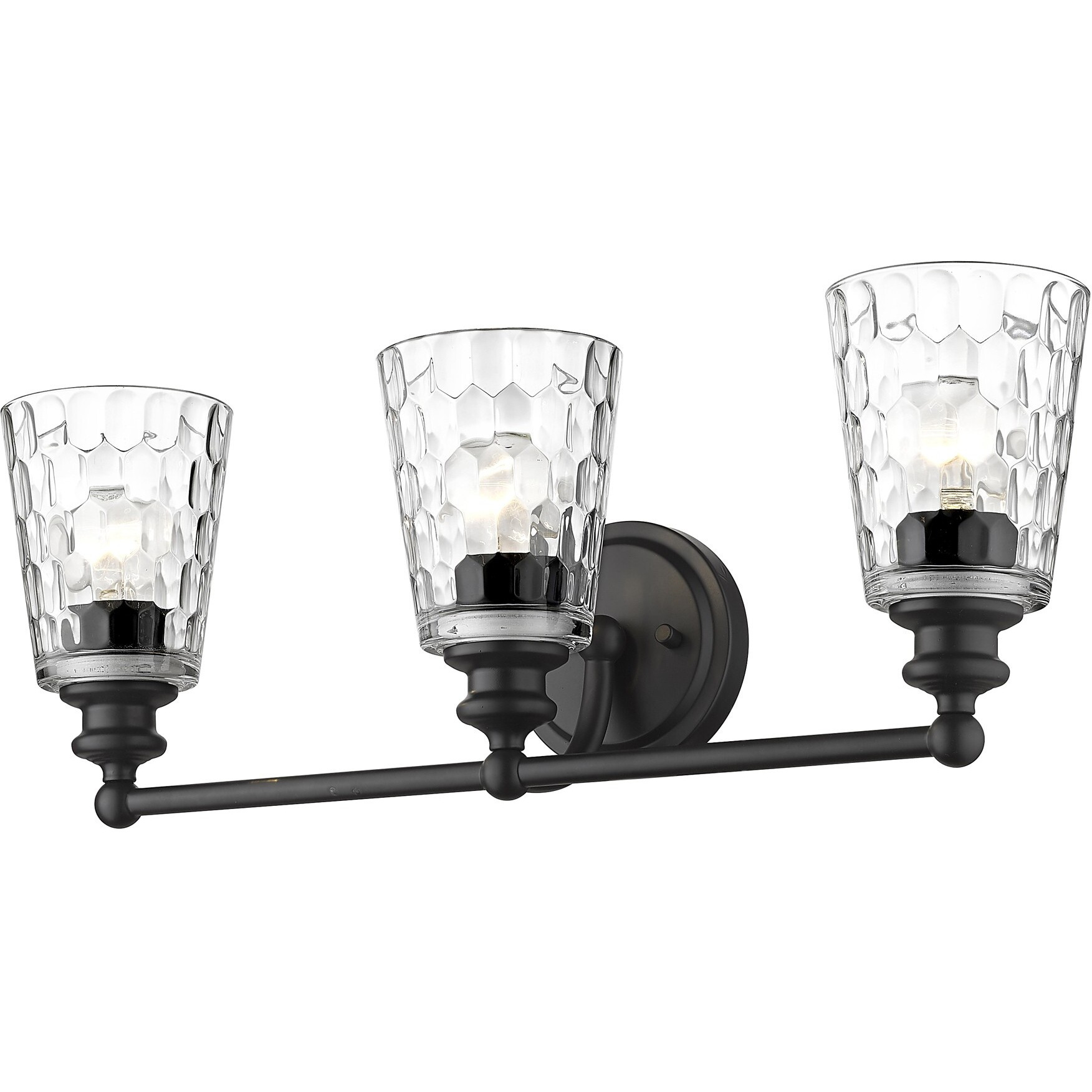 Mae 3-Light Matte Black Vanity