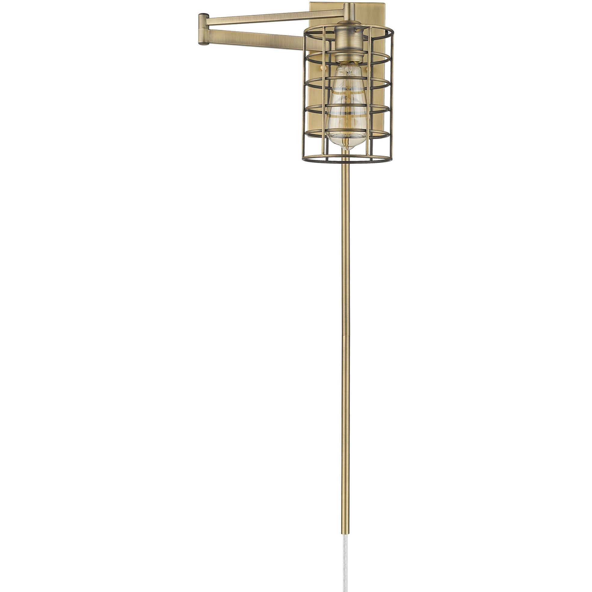 Industrial Gold Metal Wall Sconce