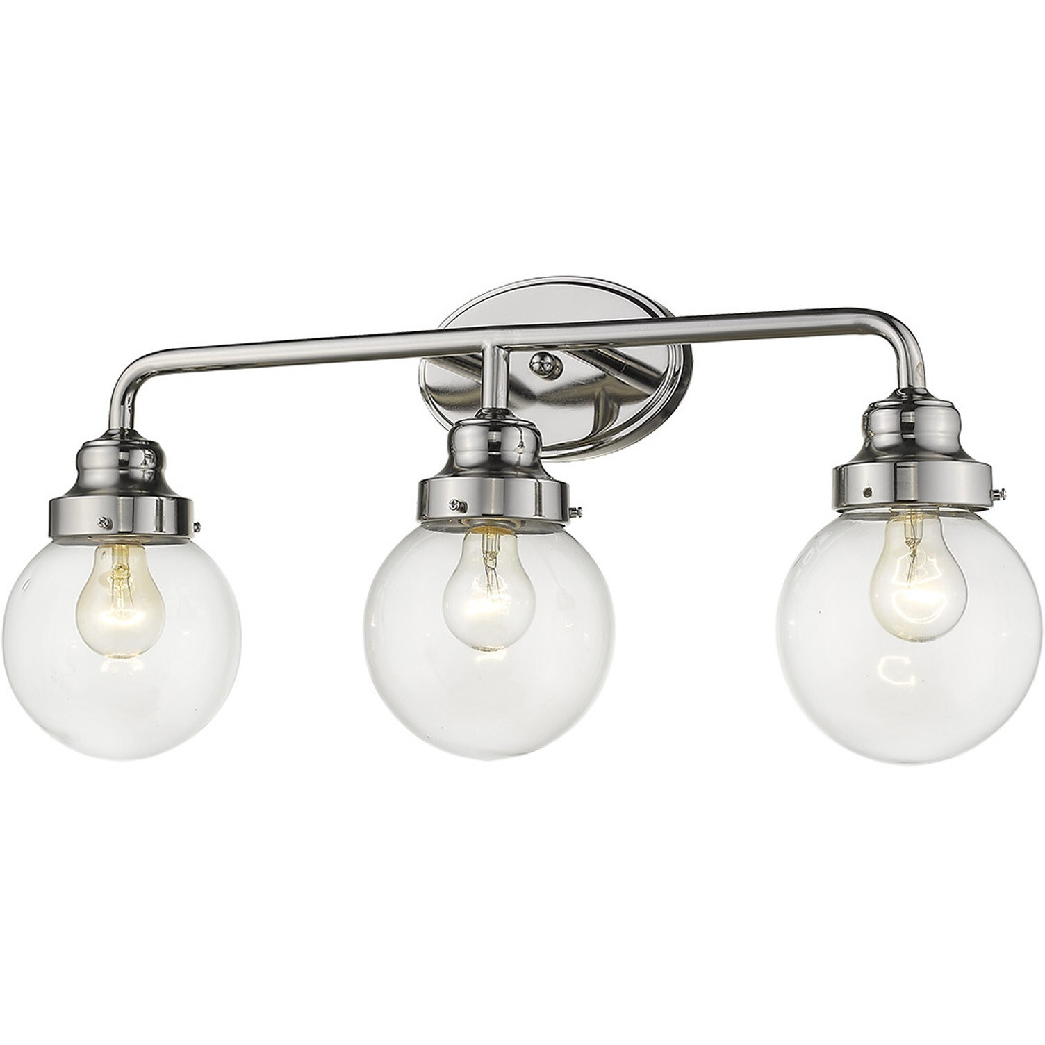 Portsmith 3-Light Polished Nickel Vanity