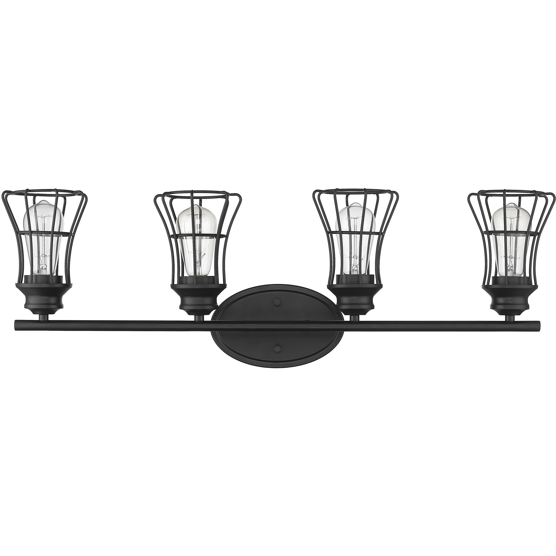 Piers 4-Light Matte Black Vanity