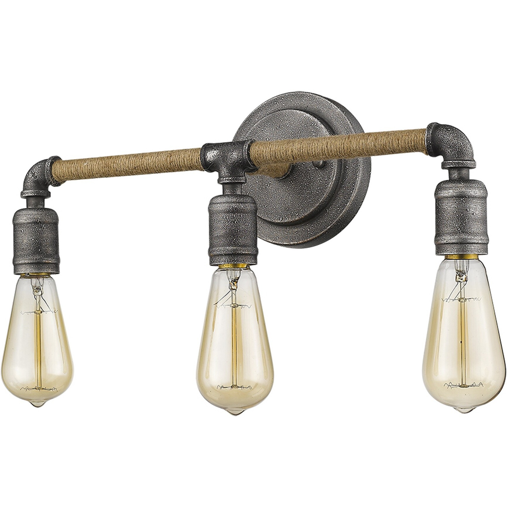 Grayson 3-Light Antique Gray Vanity