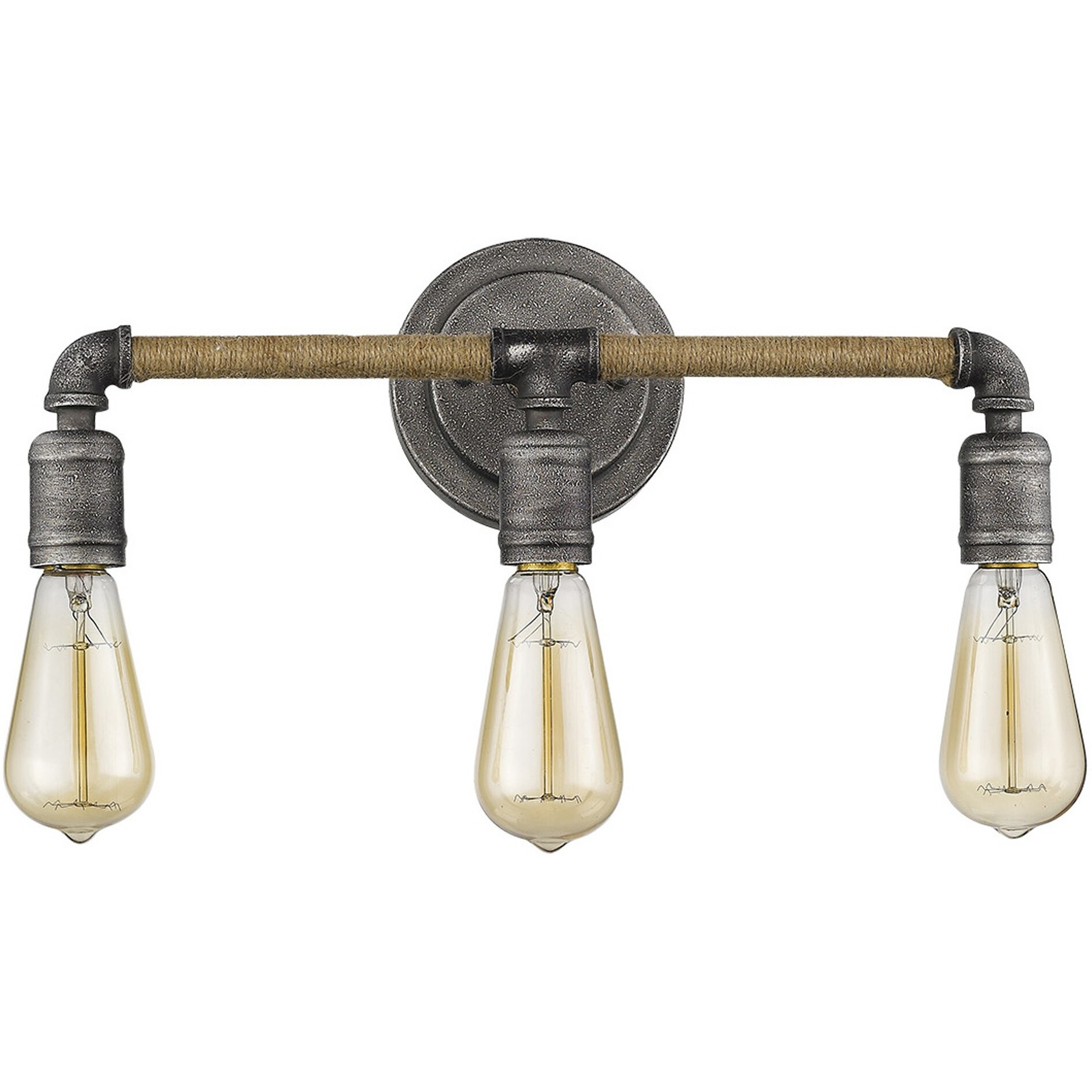 Grayson 3-Light Antique Gray Vanity