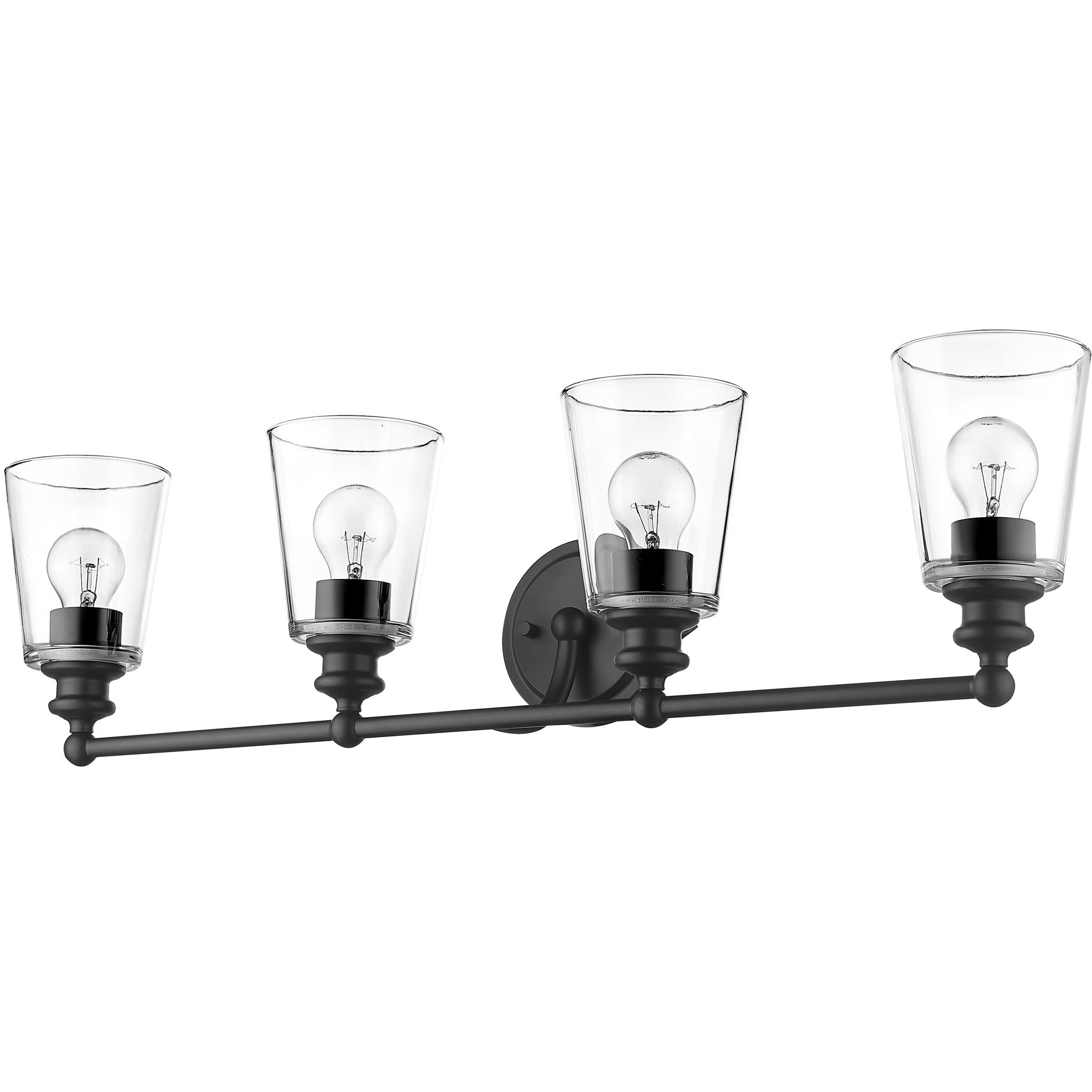 Ceil 4-Light Matte Black Vanity