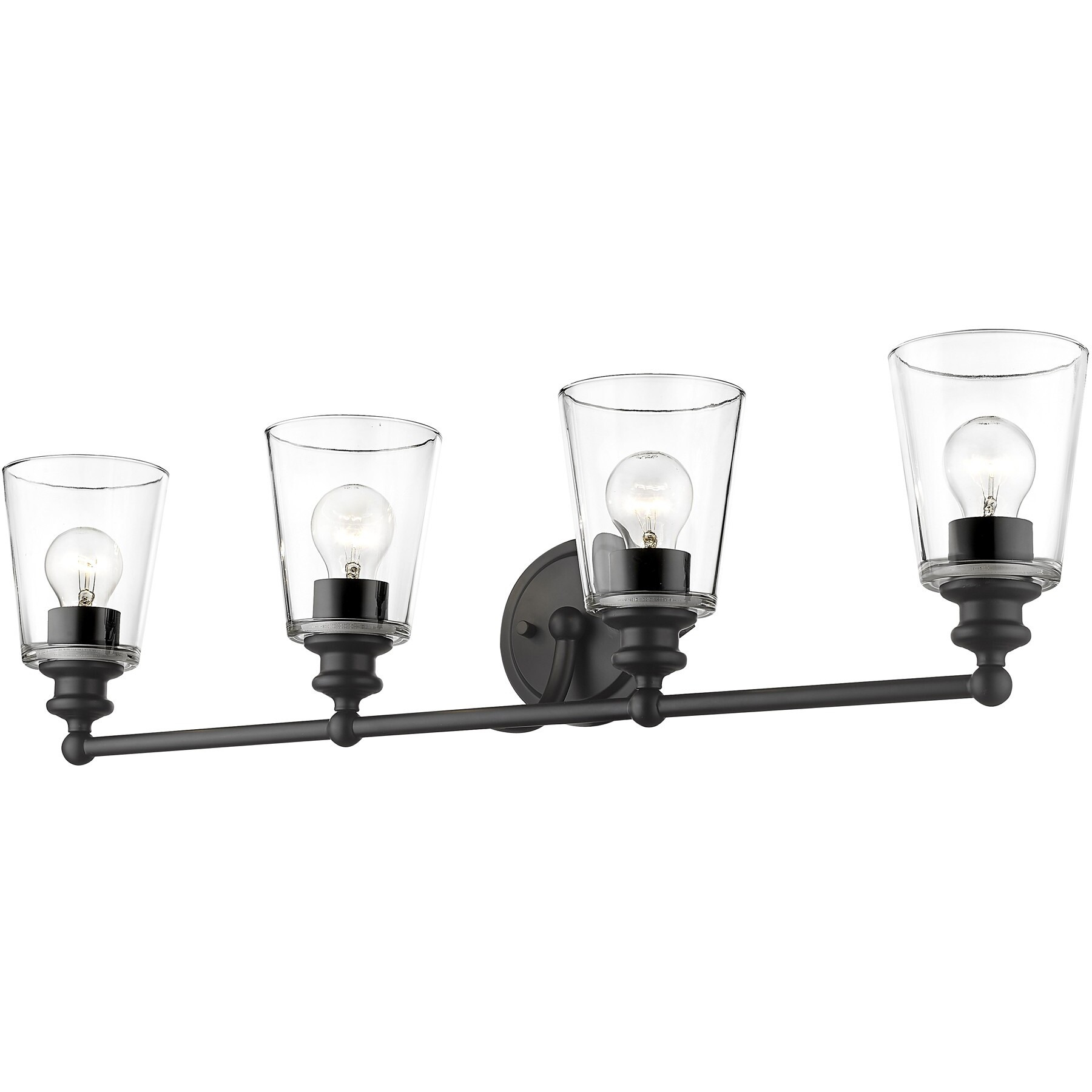 Ceil 4-Light Matte Black Vanity
