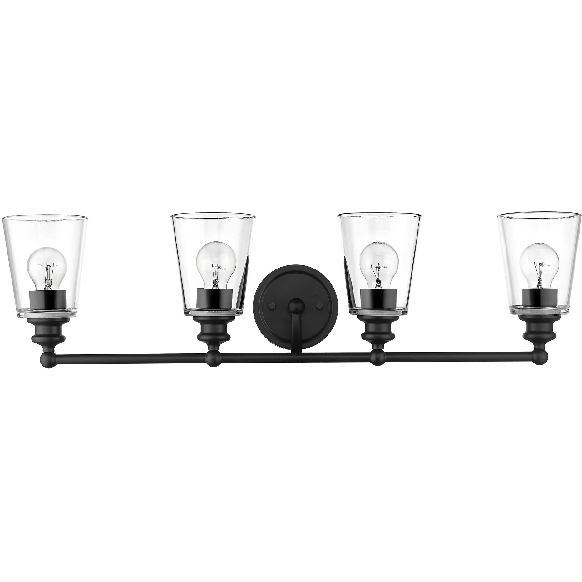 Ceil 4-Light Matte Black Vanity