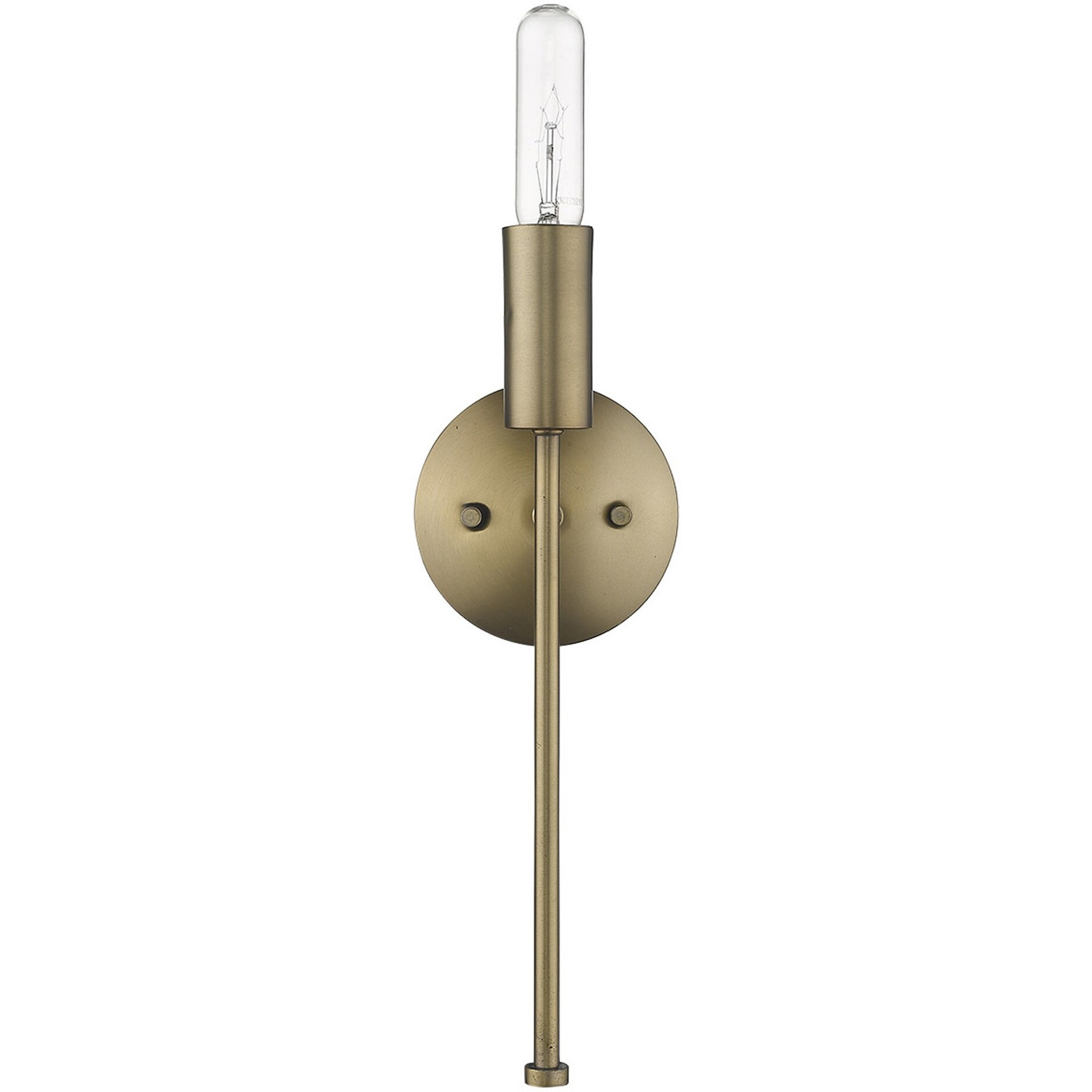 Dull Gold Narrow Bulb Wall Light