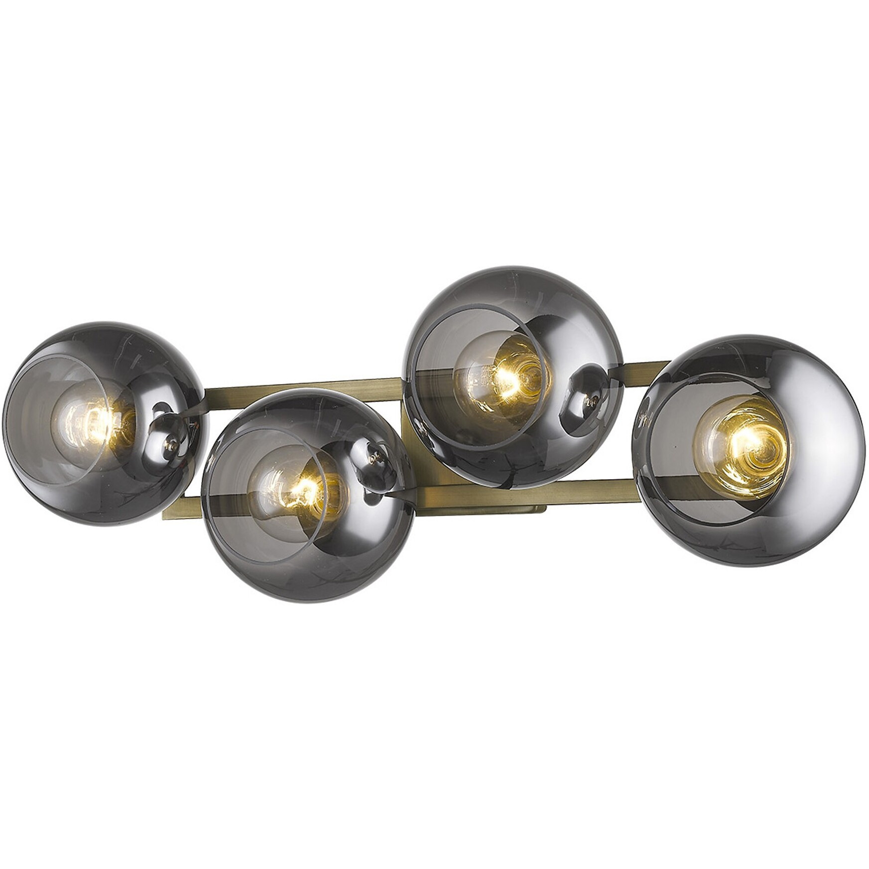 Lunette 4-Light Aged Brass Sconce