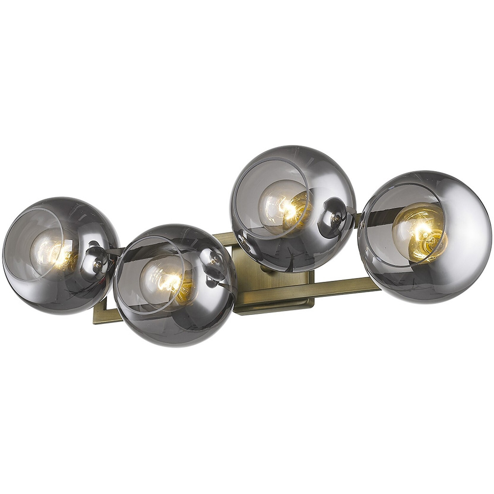Lunette 4-Light Aged Brass Sconce