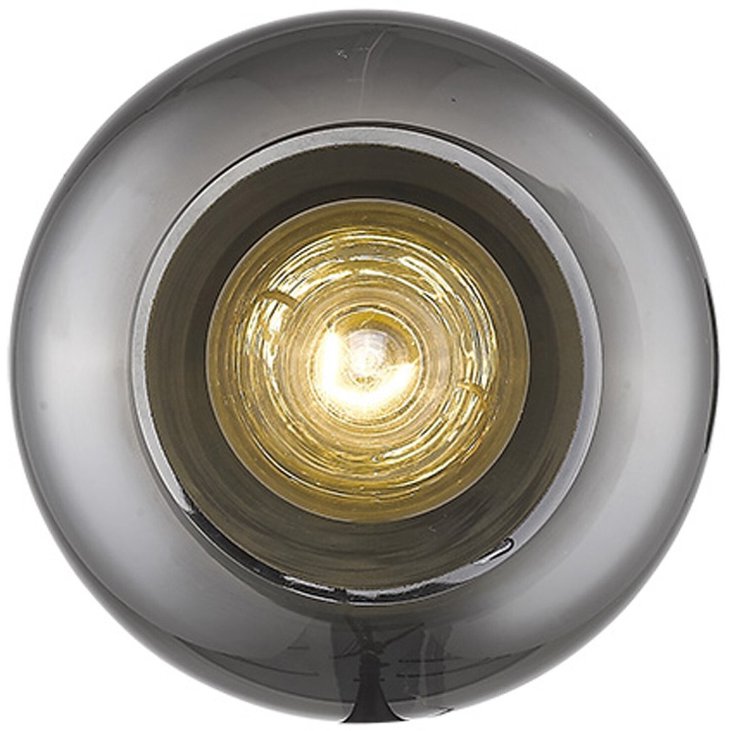 Gold And Smoked Glass Wall Light