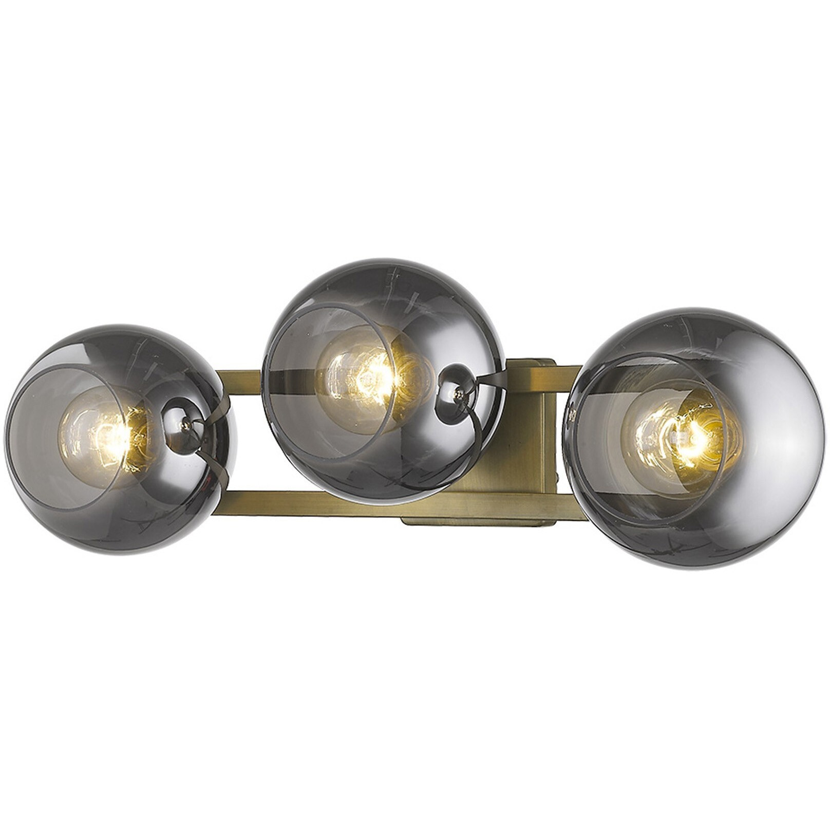 Lunette 3-Light Aged Brass Sconce