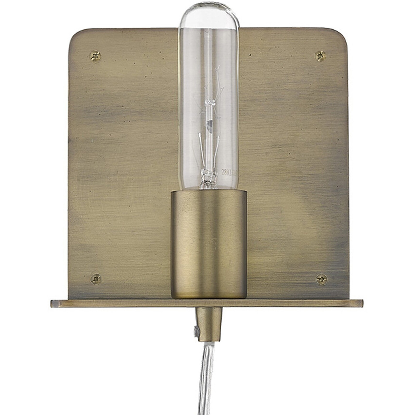 Petite Dull Gold Shelf Wall Light
