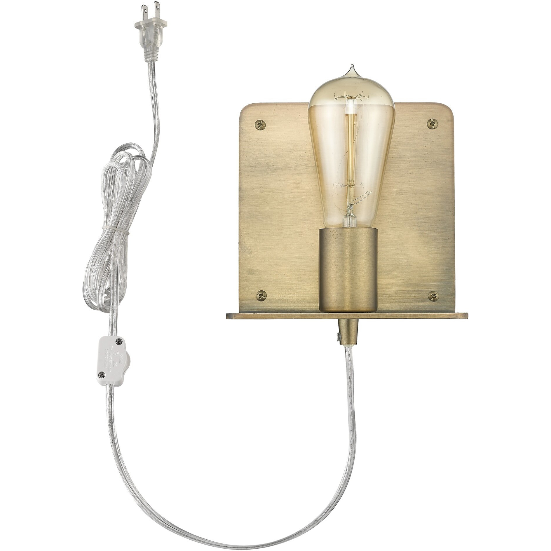 Petite Dull Gold Shelf Wall Light