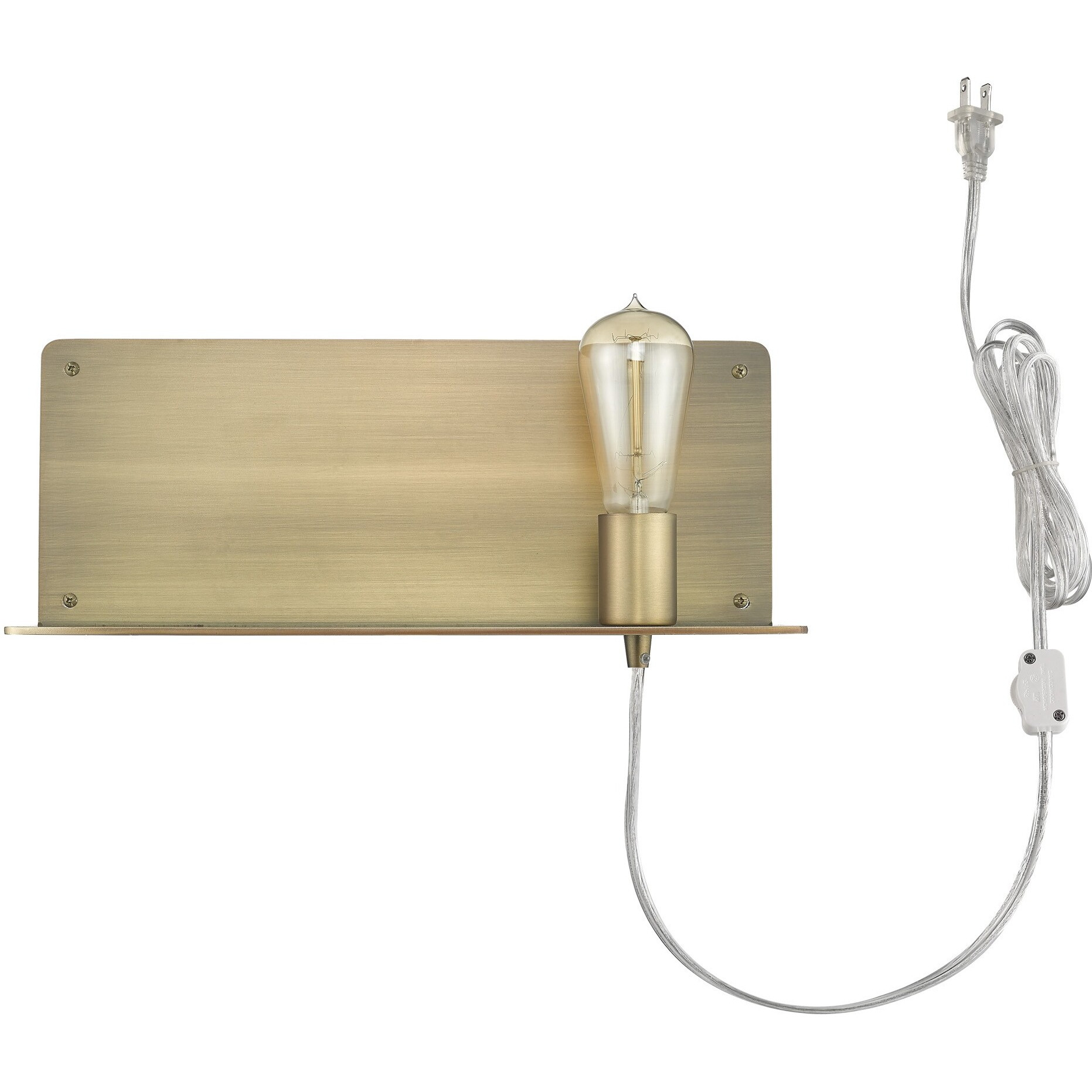 Dull Gold Shelf Wall Light