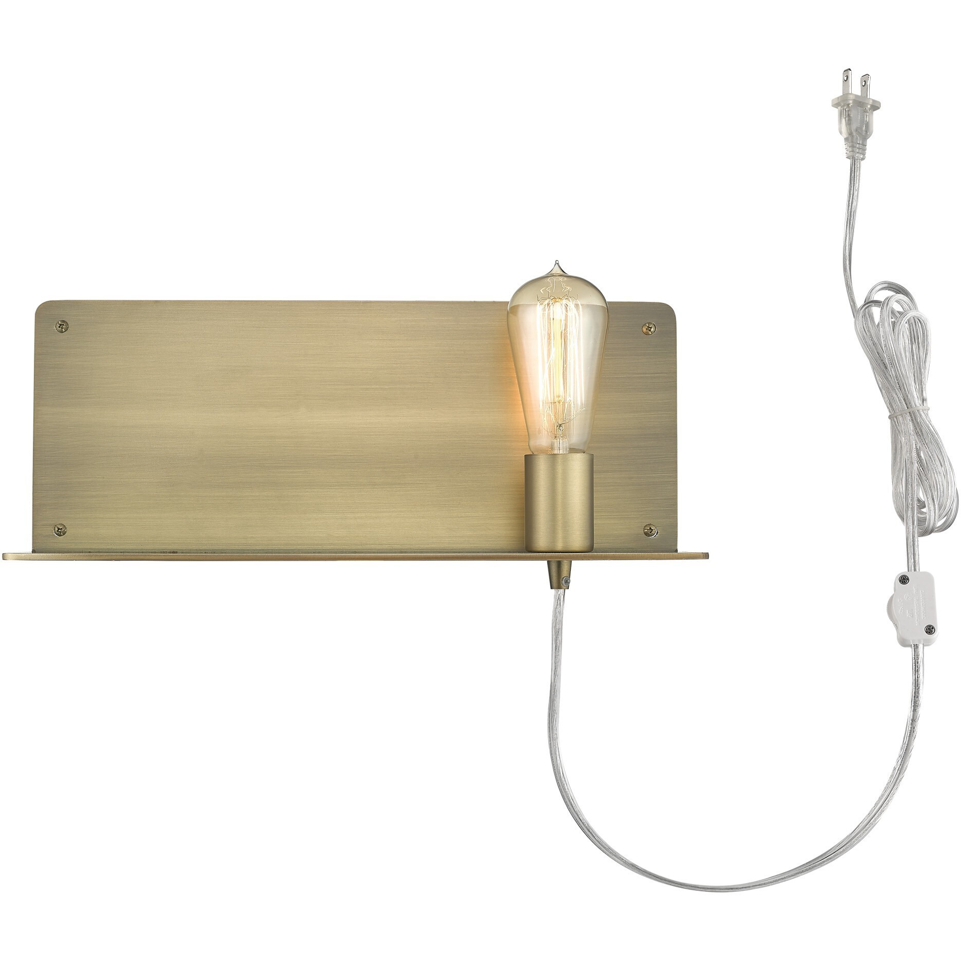 Dull Gold Shelf Wall Light