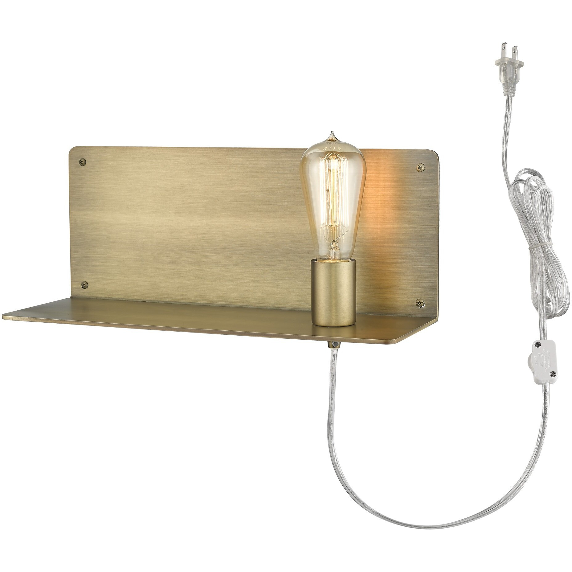Dull Gold Shelf Wall Light